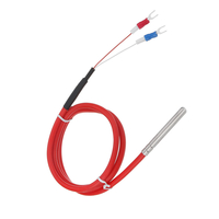 -50 ~ 300 ° C Sonde de température PT100 Sonde 2 Type de fil 3 Type de fil Résistance thermique de thermocouple de 6 * 5