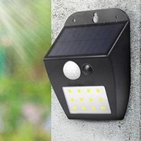 À lénergie solaire 12 LED PIR Capteur de mouvement Mur Lumière Ourdoor Étanche Jardin Cour De Sécurité Lampe 3 Mode