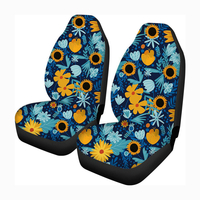 1 / 2Pcs Universal Car Front Row Seat Cover Seat Mat Flower Printed Protector