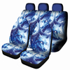 1 / 7PCS Housse de siège de voiture universelle Wolf Blue & White Design Siège avant Full Protect