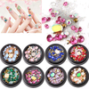 1 Bouteille Diamants Nails Autocollant Colorful Perles Cristal Nail Art Décorations