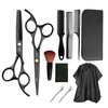 10 / 11PCS Kit de ciseaux de coiffure professionnels Ciseaux de coupe de cheveux Barber