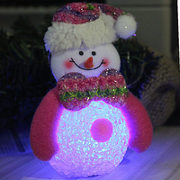 10 * 12 CM Belle Pendentif Lumineux De Noël Poupées Père Noël / Bonhomme De Neige / Ours / wapiti Décoration De Maison D