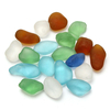 10-16mm couleur mélangée perles de verre Sea Beach non percés en vrac bijoux pendentif bricolage décor