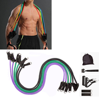 10-16Pcs / Set Bandes de résistance Yoga Tubes en caoutchouc Home Fitness Pull Rope Gym Exercise Tool