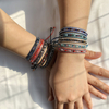 10 couleurs bohème cristal perlé Bracelet multicouche corde télescopique ajuster les femmes Bracelet