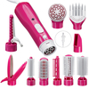 10 en 1 multi styler redresseur curling baguette 1 étape peigne sèche cheveux brosse air chaud
