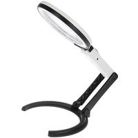 10 LED éclairage lampe de bureau de poche avec 2x loupe 5x