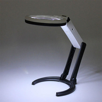 10 LED Éclairage Lampe de bureau ordinateur de poche avec 1.8x 5x loupe