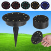 10 LED lumières solaires sous la cour extérieure de chemin de pont de pelouse de jardin au sol imperméable