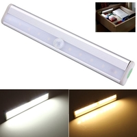 10 LED PIR Lumière de capteur de mouvement pour lescalier de bibliothèque de garde-robe darmoire