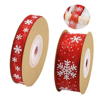 10 M Flocon De Neige Imprimé Sheer Rubans En Organza Ruban De Noël Décorations De Fête De Mariage Ruban Décoratif