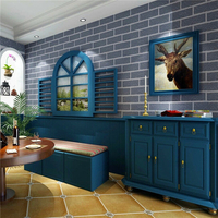 10 m Vintage effet 3D naturel en relief pile pierre brique carrelage vinyle papier peint maison décoration murale