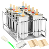 10 moules en acier inoxydable crème glacée Popsicle Moule Lolly Popsicle w / 100Pcs bâton titulaire