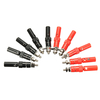 10 Paires 4mm Outils de Lumière Banane Connecteur Fiche Jack Instrument Noire et Rouge