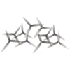 10 paires HQProp 5.1x2.5x3 5125 3-lames 5.1 pouces 5mm trou poly carbonate gris hélice pour RC Drone FPV Racing