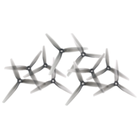 10 paires HQProp 5.1x2.5x3 5125 3-lames 5.1 pouces 5mm trou poly carbonate gris hélice pour RC Drone FPV Racing