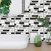 10 PCS / Set 3D Wall Sticker Tile Brique Auto-adhésif Soft Bureau Decal Art Décorations pour La Maison