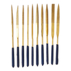 10 Pcs 160x4mm Titane Enduit Diamant Mini Aiguille Fichier Ensemble Pour Métal Bijoutier Sculpture Sur Bois Artisanat Bo