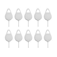 10 pcs carte SIM plateau retrait retrait dissolvant éjecter broche aiguille outil clé pour iPhone X 8 7 6 6 6149422 5 5S
