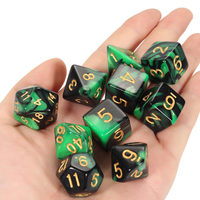 10 Pcs Elf de la Nuit Vert RPG Polyédral Dés Ensembles avec des Pochettes