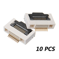 10 PCS FPC 0.5MM H2.55 10P connecteur Flip Lower Interface Buttom Port pour FPV moniteur lunettes afficheur