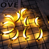 10 PCS Golden Moon Forme Eid Ramadan LED Guirlande Lumineuse Islamique Intérieur Intérieur Partie Décor