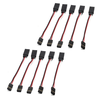 10 PCS JR Plug Male to Female Servo Extension Cable 3P 100mm 30Core for Futaba and JR Servos / RC Cars Airplanes Helicop