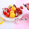 10 pcs Mini Bande Dessinée Fourmi Oeuf Fruit Fourche ensemble pour Partie Gâteau Dessert Nourriture Cure-dents Vaisselle