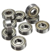 10 Pcs Rainure Skate Roulement Roue À Rouleaux À Lame Argent ABEC-5 608-ZZ