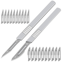 10 pcs sculpture lames chirurgicales bricolage outil de coupe PCB réparation outil chirurgical animal avec poignée