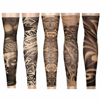 10 pcs Tatouage Refroidissement Bras Manches Couverture Moto Équitation Basketball Golf Sport UV Protection Solaire