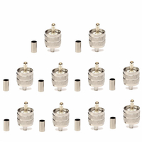 10 pcs UHF Mâle Connecteur Pl259 Plug Sertir RG58 RG142 LMR195 Câble Connecteur Adaptateur