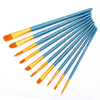 10 pièces / ensemble différentes formes de pinceaux aquarelle Gouache Nylon brosse outil de décoration murale