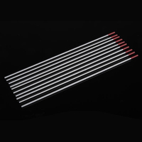 10 pièces / ensemble WT20 2% électrode de tungstène thorié rouge 1.6x150mm / 2.4x150mm