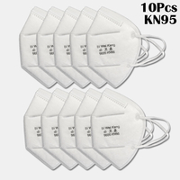 10 pièces / paquet 0f Masques KN95 PM2.5 Filtre Masque de protection respiratoire KN95 = N95 = KF94 = FFP3