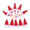 10 pièces / paquet Mini chapeau de noël chapeau de père noël chapeau de sucette de noël Mini cadeau de mariage casquette