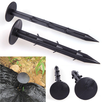 10 pièces / paquet noir PP paillis ombrage antiparasitaire jardin sol clou plastique Film outils de fixation