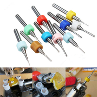 10 pièces 0.5-1.4mm carbure fraise ensemble PCB Cutter 3.175mm tige CNC embout de gravure