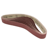 10 pièces 106x5 cm bandes abrasives en alumine 80 grains papier de verre auto-affûtant à loxyde bandes abrasives