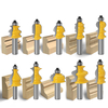 10 pièces 12mm tige de moulage architectural main courante routeur bits ensemble boîtier Base CNC ligne coupe-bois frais