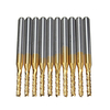 10 pièces 1.5mm conseils 1/8 pouce tige carbure fraise en bout de gravure pour fraises rotatives CNC PCB