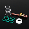 10 pièces 1.6mm 1/16 pouces torche de soudage TIG lentille à gaz tronqué 12 Kit de tasse Pyrex pour WP-17/18