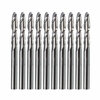 10 pièces 1/8 pouce tige 2 cannelures carbure boule nez fraises 17mm 2 cannelures CNC outil de coupe
