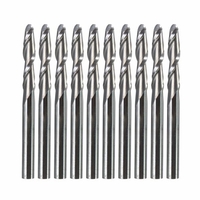 10 pièces 1/8 pouce tige 2 cannelures carbure boule nez fraises 17mm 2 cannelures CNC outil de coupe