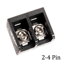 10 pièces 2-4 broches 8.25mm barrière borniers à vis connecteurs noir