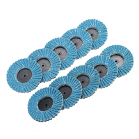 10 pièces 2 pouces disques à lamelles de ponçage 60 et 80 rouleau de grain disque de ponçage de roche meule
