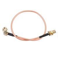 10 pièces 25CM SMA câble SMA mâle Angle droit à SMA femelle RF coaxial câble de queue de cochon fil RG316 adaptateur de