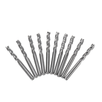 10 pièces 3 flûtes fraise 3.175 * 17mm fraise en carbure CNC outil de coupe