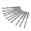 10 pièces 3.175mm tige 22mm simple flûte fraise en spirale pour machine à graver